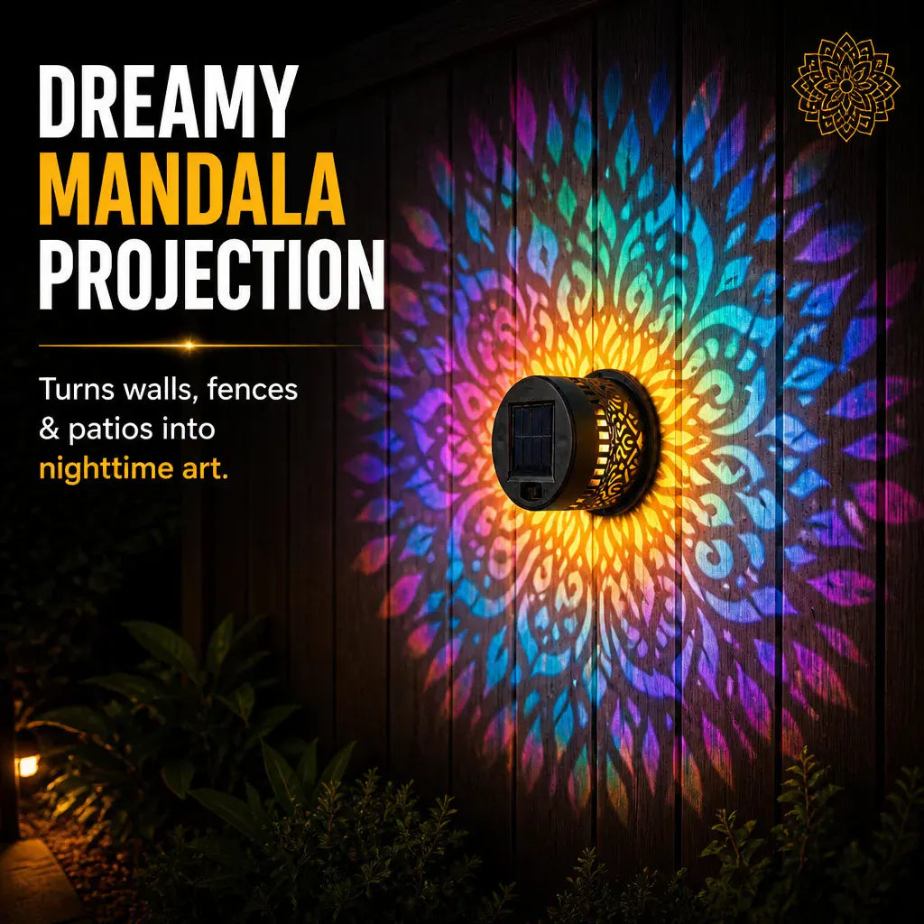 Bluecrest™ - Solar Mandala Projector Light