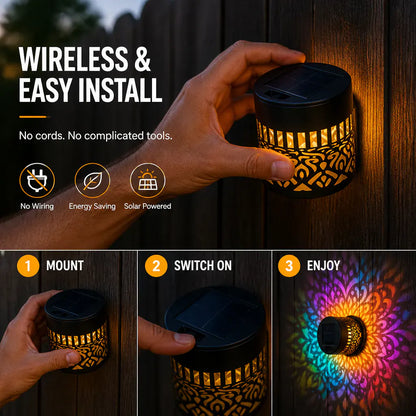 Bluecrest™ - Solar Mandala Projector Light