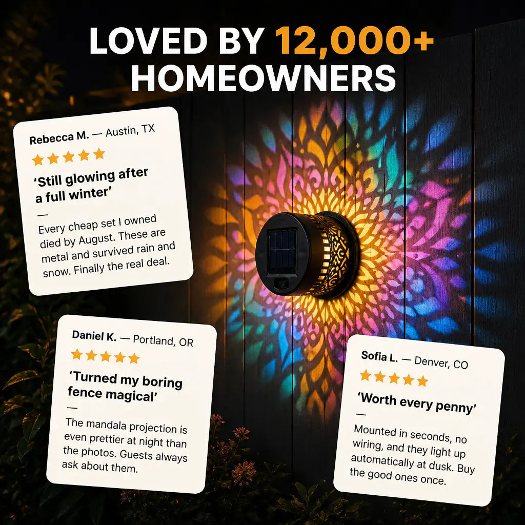 Bluecrest™ - Solar Mandala Projector Light